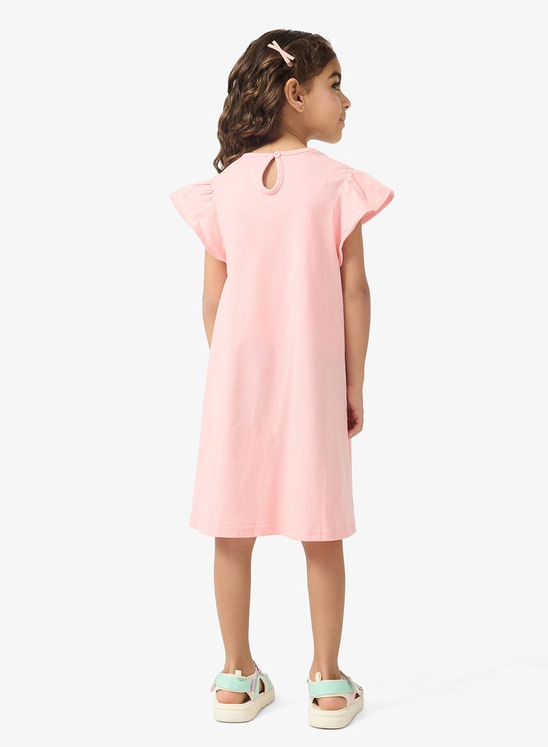 Pinata Pink Printed Summer Dress - Image 3